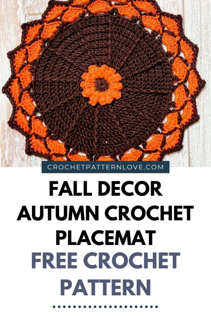 Fall Decor Autumn Crochet Placemat Pattern