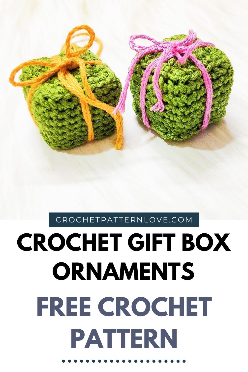 DIY Crochet Gift Box Ornaments Amigurumi Cube Pattern Crochet Pattern